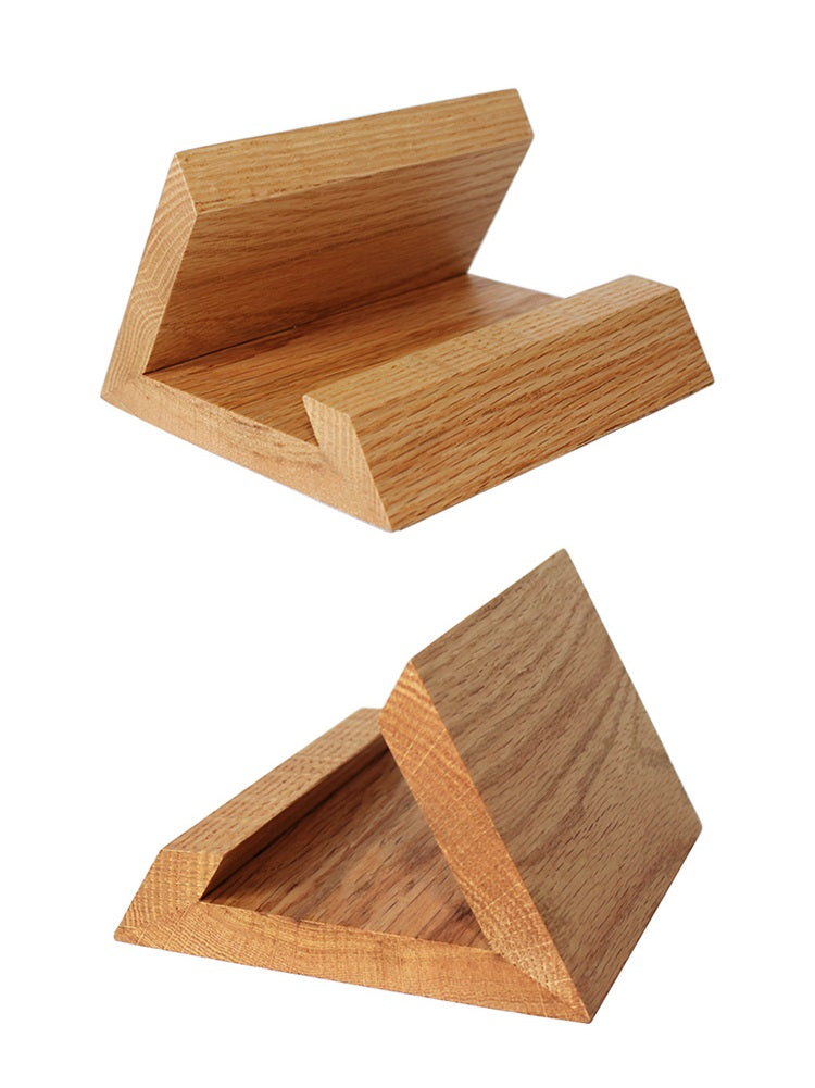 Solid wood mobile & tablet stand [Red Oak]