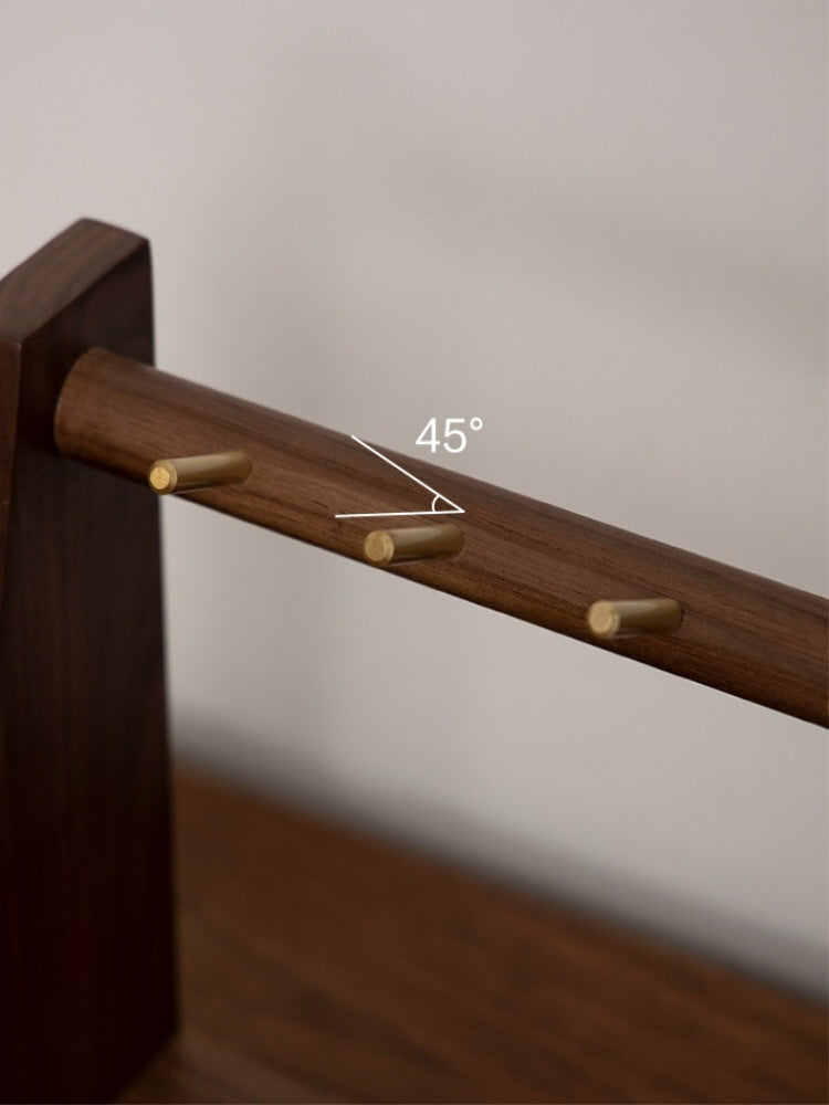 Heritage Brass & Walnut Plank Decor