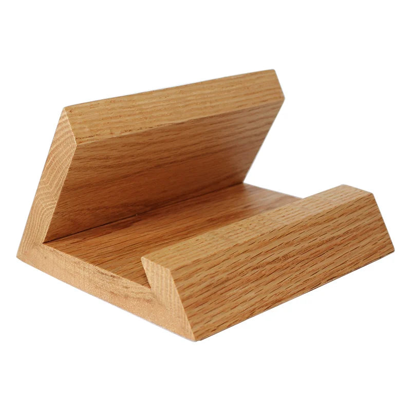 Solid wood mobile & tablet stand [Red Oak]