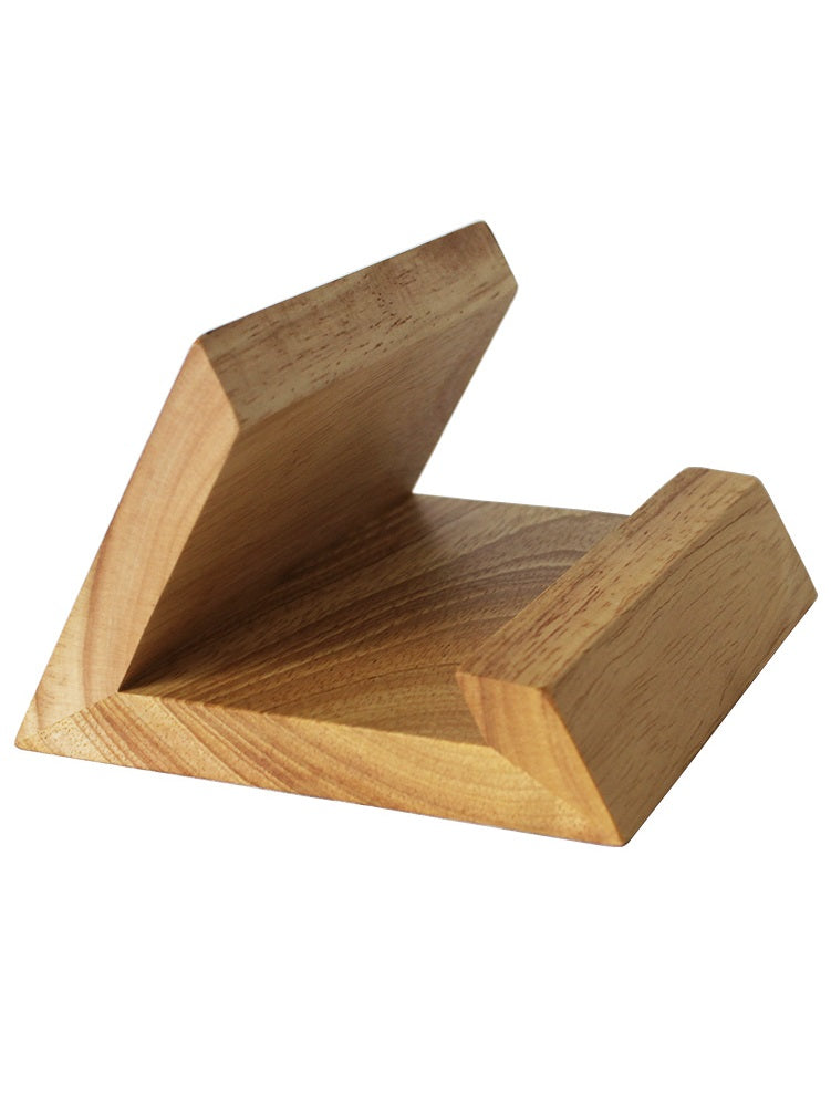 Solid wood mobile & tablet stand [Rubberwood]