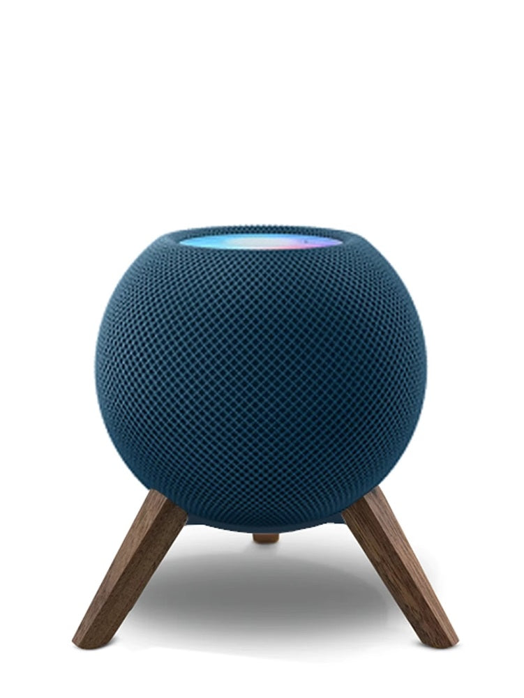Homepodmini Stand [Black Walnut legs + Blue Metal Head]