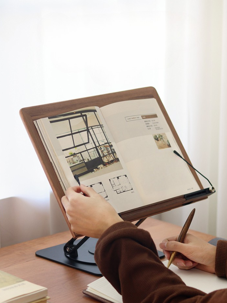 Refined Adjustable Wooden Desktop Reading Rack