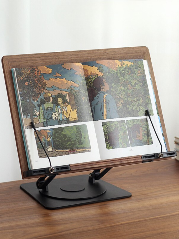 Refined Adjustable Wooden Desktop Reading Rack